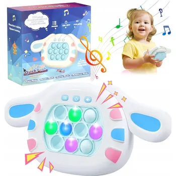 Herní konzole PŘENOSNÁ HERNÍ KONZOLE QUICK PUSH, LOGICKÁ HRA S DEKOMPRESÍ BUBLIN