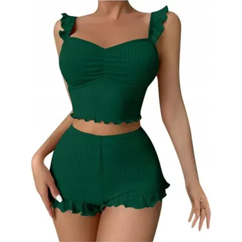 Dámské pyžamo SNM dámské pyžamo polyester zelené univerzální velikosti