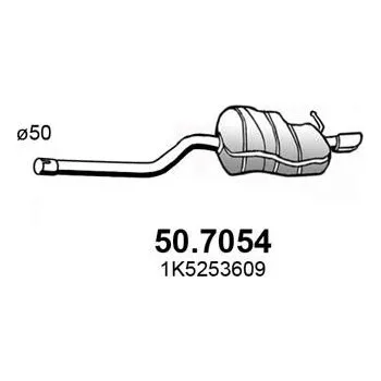 Výfukový systém Zadní tlumič výfuku TYLL 50.7054