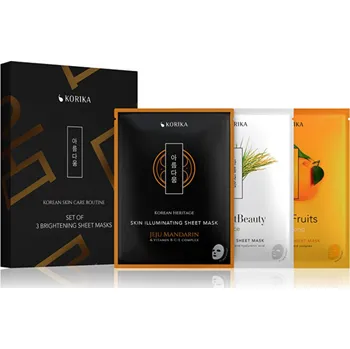 Kosmetická sada KORIKA Brightening Sheet Masks - Sada rozjasňujících masek