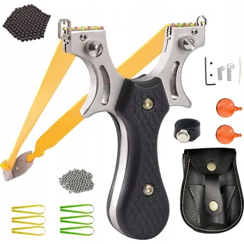 Prak Lovecký prak na dvoře s regulací přesnosti + kuličky + náhradní guma