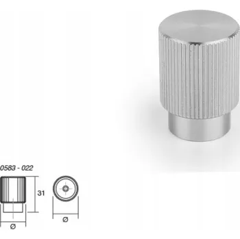 Nábytkové kování Nábytková úchytka VIEFE ARPA 0583, rozteč 0, průměr 22, nerezová ocel