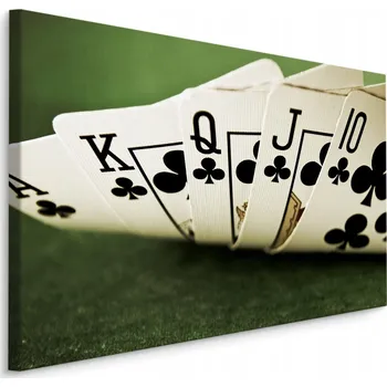 Obraz Obraz Canvas POKER Král Dáma Karty Dekorace 30x20