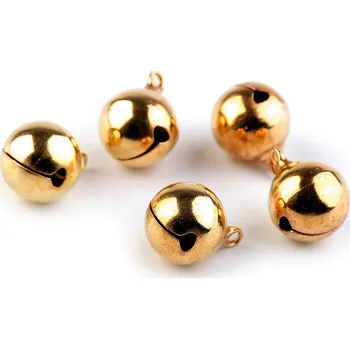 Perkuse Rolničky Ø15 mm zlaté 5ks