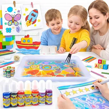 kreativní sada SADA NA MALOVÁNÍ NA VODU KREATIVNÍ UMĚLECKÁ SADA PRO DĚTI