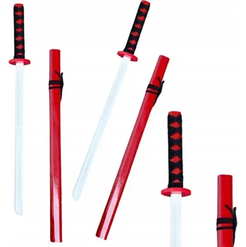 Dřevěná hračka Dřevěná Katana Meč na Hraní Trénink Rekvizita Červená 70cm