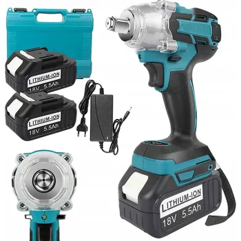 Aku Rázový utahovák bezkartáčový na kola 650 Nm + 2 AKU