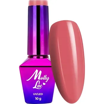 Přípravek na nehty Hybridní lak na nehty MOLLYLAC 10g Miss Iconic Coral Gloss Č. 513