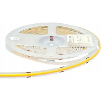 LED páska Profesionální COB LED pásek 8W 320 diod/m 12V bílá extra teplá 2700K 8mm 50m
