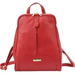 MiaMore Kožený červený dámský batoh Dollaro