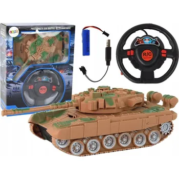 RC model auta RC Tank Dálkově Ovládaný Světla Zvuk Pískový 1:18 27MHz