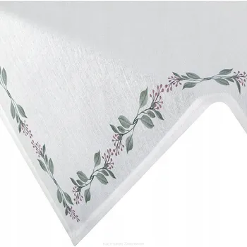 Prostěradlo Dekorativní voděodolný ubrus LILY 140x180 Eurofirany bílý zelený