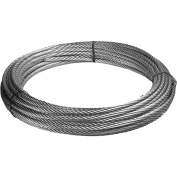 Vrták Ocelové lanko NEREZOVÉ INOX Kyselinovzdorná Pevné 7x7 4mm 5m