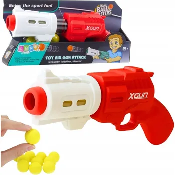 Dětská zbraň Pistole Zbraň na Měkké Pěnové Kuličky XGUN Červená 6 ks