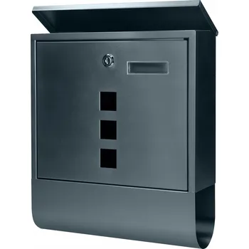 Poštovní schránka Poštovní schránka s vhozem a prostorem na noviny Virone šedá