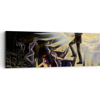 Obraz Obraz na plátně do obývacího pokoje ložnice 90x30 abstrakce foto obrazy na zeď