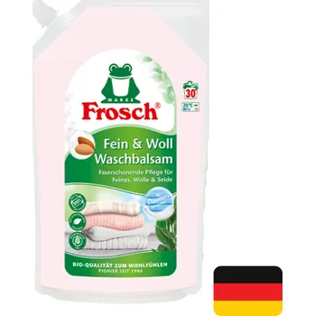 Prací prostředek Frosch prací gel 30 dávek Fein and Woll Waschbalsam 1,44 l (Dovoz: Německo)