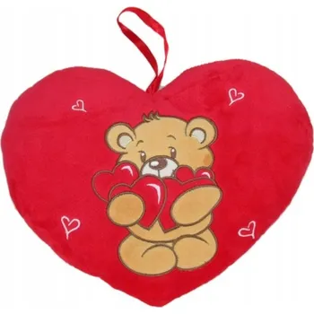 plyšák Plyšová Hračka Polštář Medvídek Srdce - 57 cm VALENTÝN
