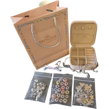 Dětské navlékací korálky Leventi Kreativní sada na výrobu náramků a náhrdelníků