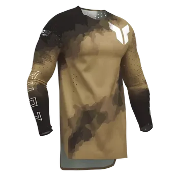 Moto dres Lehký a pružný motokrosový - enduro dres THOR SPORTMODE CARBON barva černá/cooper (inovativní řada oblečení je navržena pro jezdce, kteří touží po neomezené pohyblivosti a chtějí dosáhnout maximálního výkonu)