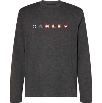 Pánské tričko Oakley pánské tričko Bark LS Dark Grey Heather | Šedá | Velikost M | 100% bavlna