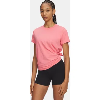 Under Armour Dámské tričko UA Rival Core SS 1383648-601 Růžová SM