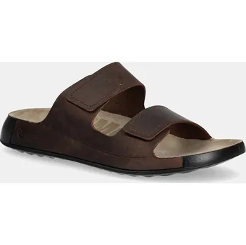 Dámská obuv Nubukové pantofle Ecco Cozmo 2-Strap 500904.02667 hnědá 89X, EUR 40