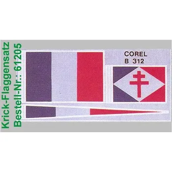 RC model Krick Modelltechnik Krick Sada vlajek La Toulonnaise