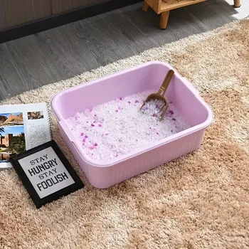 Podestýlka pro kočku Real Home 8x Silikonové stelivo do boxu na stelivo 1,5 kg Nekrystalizující absorpční účinný