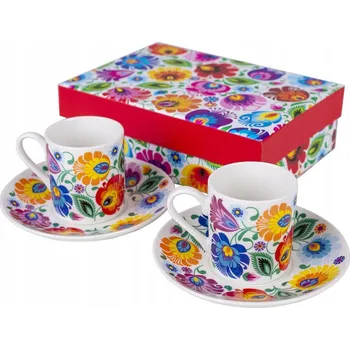 Šálek Folkstar porcelánový Basia 90 ml 2 ks lovecký