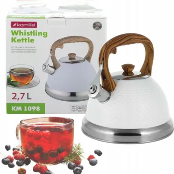 Varná konvice Tradiční ocelová Konvice Kamille 2,7 l černá, šedá