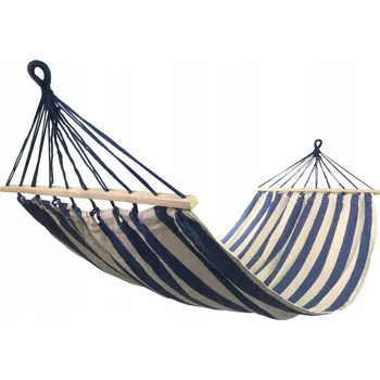Houpací síť SEDCO Hamaka - PolyCotton 200x90 cm modrá/bílá