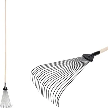 Hrábě Strend Pro Garden 211801 Hrábě na listí Strend Pro R115.WH, 18 lopatek, ventilátor, nastavitelné, dřevěná násada