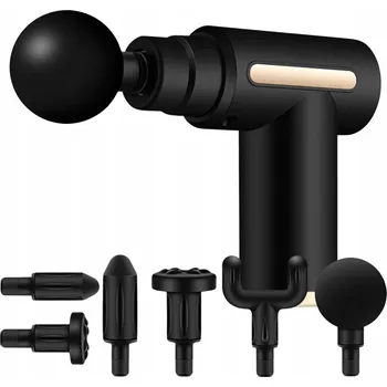 Masážní přístroj Masážní Přístroj na tělo Aptel DA297 akumulátorový černý 24 W, 4 hlavice, 6 rychlostí