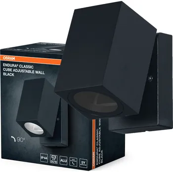 Venkovní osvětlení Venkovní nástěnné svítidlo, fasádní lampa GU10 černé IP44 Endura Osram