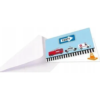 Obraz Narozeninové pozvánky Autíčka 8ks Narozeniny