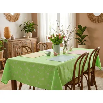 ubrus HEDVA ČESKÝ BROKÁT Ubrus Odaska PETRKLÍČ světle zelená