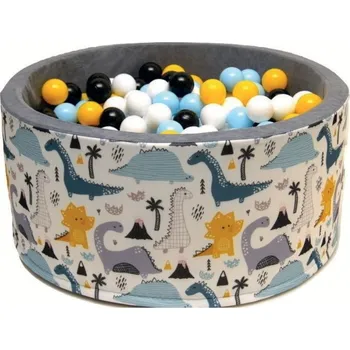 Dětský bazének eliNeli Dětský suchý bazének 90x40 s míčky 200 ks - Dinosauři