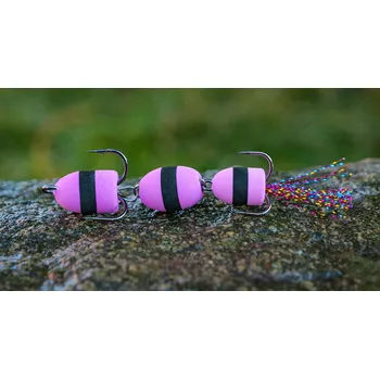 Umělá nástraha Mandula REDBASS L - 75 mm - Pink/Black/Pink (114)