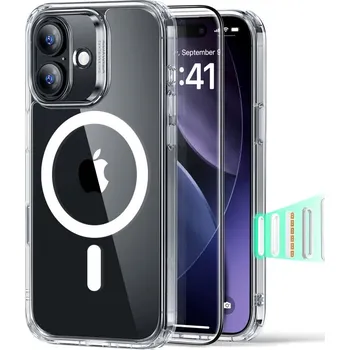 Pouzdro na mobilní telefon ESR Classic Hybrid HaloLock s ochranou displeje pro iPhone 17 transparentní