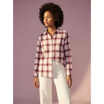 Pánská košile Sinsay - Flanelová košile s kostkovaným vzorem s příměsí bavlny - vícebarevná - 912JW-MLC - 912JW-MLC-L