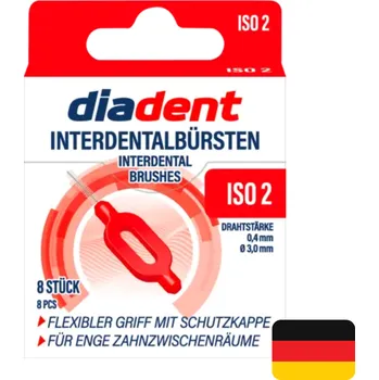 Dentální hygiena Diadent mezizubní kartáčky 0,4 mm 8 ks (Dovoz: Německo)