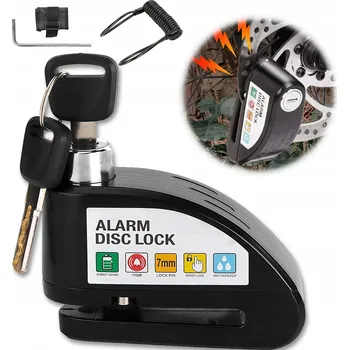 Motozámek Zámek kotoučové brzdy s alarmem 110dB pro motocykly, skútry a jízdní kola