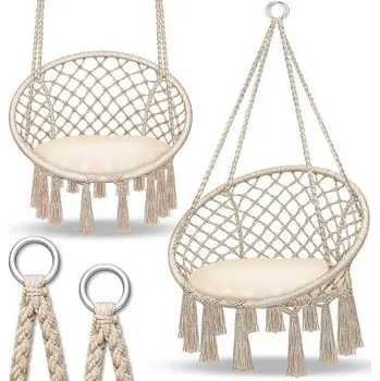 Křeslo Závěsné křeslo, do 200 kg, béžové - A TILLVEX