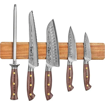 Stojan na nože XinZuo Magnetická lišta na nože 40 cm - akácie HezHen