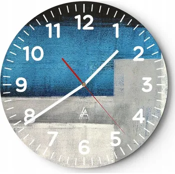 Hodiny Kuchyňské nástěnné hodiny 30x30 Abstrakce Moderní skleněné hodiny Tiché