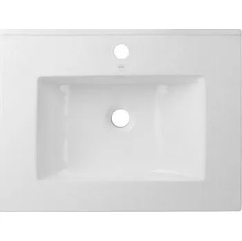 Umyvadlo EBS Nábytkové Umyvadlo Keramické 61x46 cm Bílá S Otvorem A Přepadem