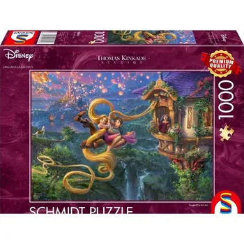 Puzzle Puzzle 1000 dílků Schmidt PQ KINKADE Locika - Na vlásku Disney