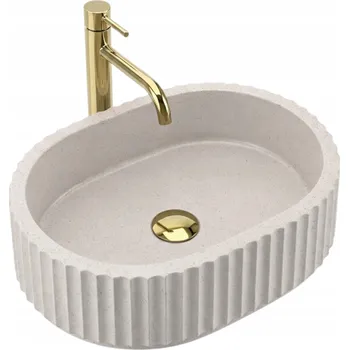 Umyvadlo REA UMYVADLO MARGARET BÉŽOVÉ - NA DESKU