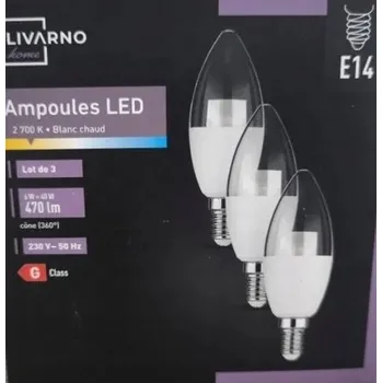 Žárovka LIVARNO LED ŽÁROVKY 6W = 40W 470LM 2700K E14 3 ks